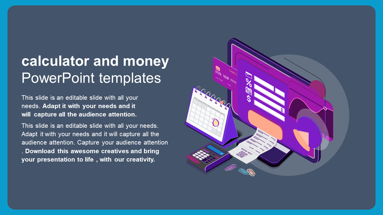 Free - Calculator And Money PowerPoint Templates Free Download